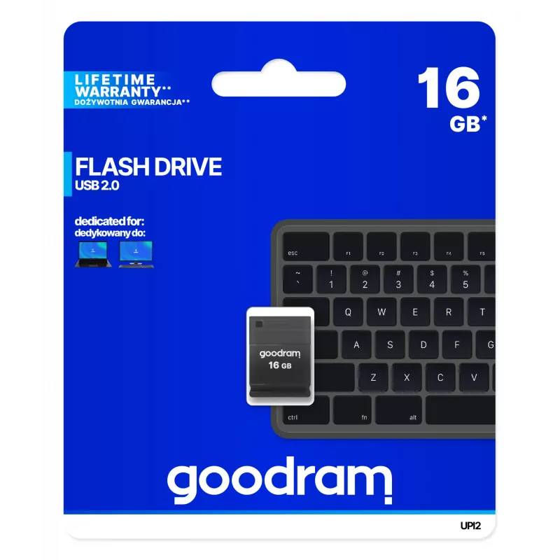 Goodram UPI2 USB atmintukas 16 GB USB Type-A 2.0 Juodas