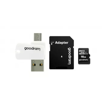 Goodram M1A4 All in One 16 GB MicroSDHC UHS-I Class 10 kortelių skaitytuvas su atminties kortele