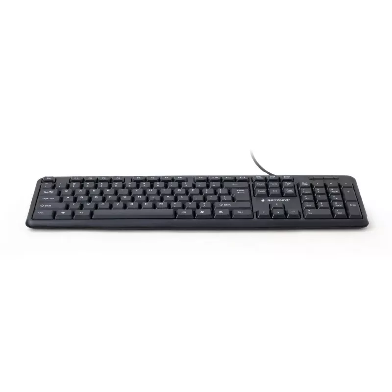 GEMBIRD KB-U-103 standartinė klaviatūra, laidinė USB, juoda, QWERTY US/Int
