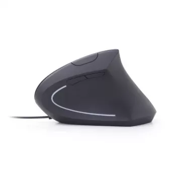 GEMBIRD MUS-ERGO-01 Optinė pelė – ergonominė, 6 mygtukai, USB, juoda