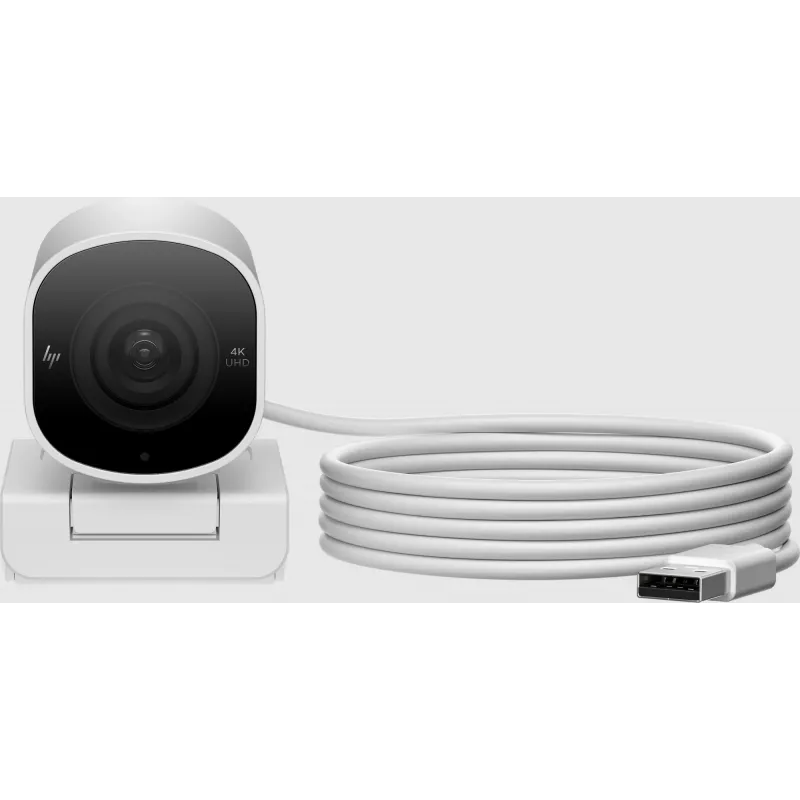 HP 960 4K srautinio transliavimo internetinė kamera, 8 MP, 3840 x 2160 pikselių, 4K Ultra HD, 30 kadrų/s, 5x, skirta namams