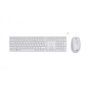 HP 650 belaidė klaviatūra ir pelė, belaidis, RF, membraninis, QWERTY, balta, pelė įtraukta