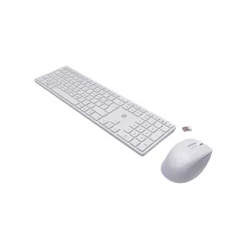 HP 650 belaidė klaviatūra ir pelė, belaidis, RF, membraninis, QWERTY, balta, pelė įtraukta