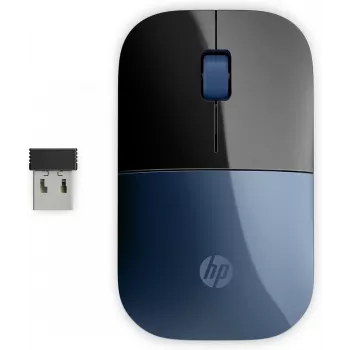 Belaidė pelė HP Wireless Mouse Z3700, ambidekstrinė, mėlynas LED, RF belaidis, 1200 DPI, juoda, mėlyna