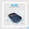Belaidė pelė HP Wireless Mouse Z3700, ambidekstrinė, mėlynas LED, RF belaidis, 1200 DPI, juoda, mėlyna