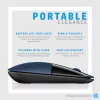 Belaidė pelė HP Wireless Mouse Z3700, ambidekstrinė, mėlynas LED, RF belaidis, 1200 DPI, juoda, mėlyna