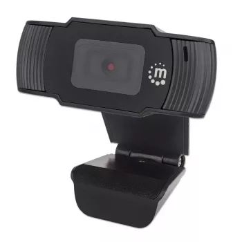Manhattan USB vaizdo kamera, 2 MP, 1080p Full HD, USB-A, įmontuotas mikrofonas, reguliuojamas spaustukas, 30 kadrų per sekundę, juoda, trejų metų garantija