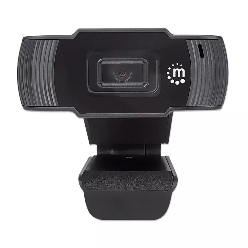 Manhattan USB vaizdo kamera, 2 MP, 1080p Full HD, USB-A, įmontuotas mikrofonas, reguliuojamas spaustukas, 30 kadrų per sekundę, juoda, trejų metų garantija