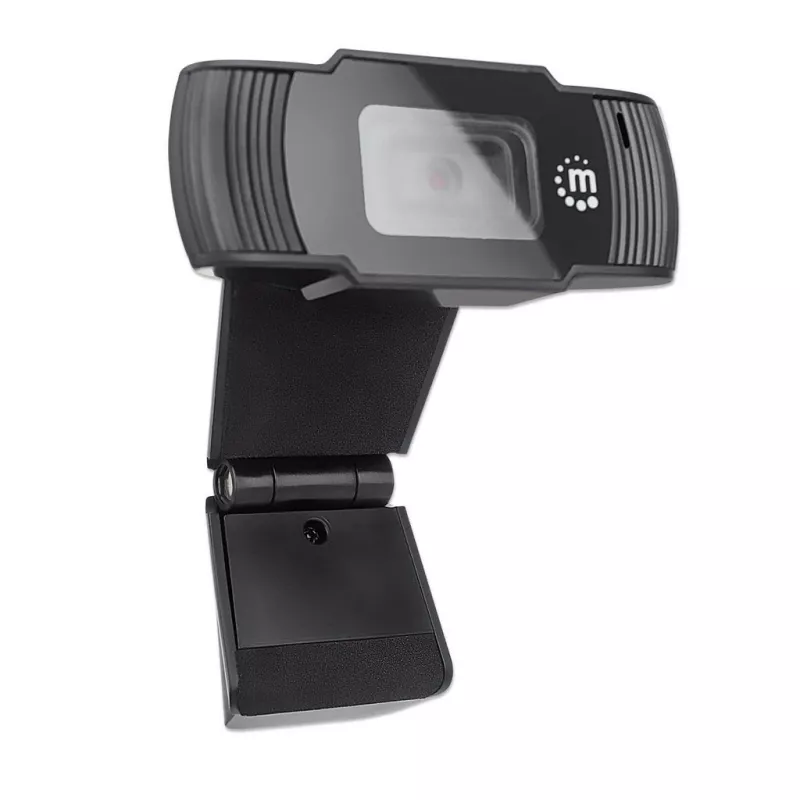 Manhattan USB vaizdo kamera, 2 MP, 1080p Full HD, USB-A, įmontuotas mikrofonas, reguliuojamas spaustukas, 30 kadrų per sekundę, juoda, trejų metų garantija
