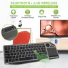 Techly ICTB9801TB belaidė klaviatūra RF Wireless + Bluetooth QWERTY JAV anglų juoda
