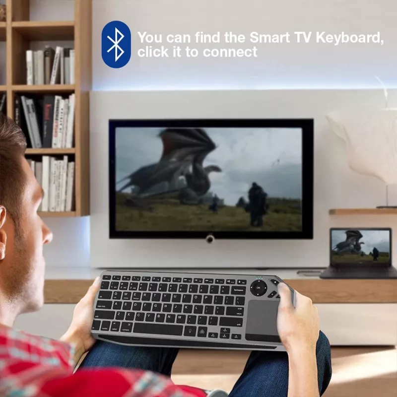 Techly ICTB9801TB belaidė klaviatūra RF Wireless + Bluetooth QWERTY JAV anglų juoda