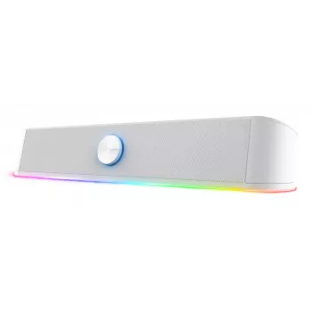 Trust RGB apšviesta garso juosta GXT 619W Thorne, 2.0 kanalų, 6 W RMS, 12 W PMPO, balta
