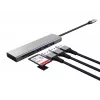 Trust Halyx USB 3.2 Gen 1 tipo C 3 prievadų USB šakotuvas su SD kortelių skaitytuvu, aliuminis