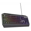 Žaidimų klaviatūra TRUST GXT 836 Evocx USB QWERTY JAV anglų, RGB apšvietimas, riešo atrama, 114 klavišų, 110 % išdėstymas