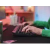 Žaidimų klaviatūra TRUST GXT 836 Evocx USB QWERTY JAV anglų, RGB apšvietimas, riešo atrama, 114 klavišų, 110 % išdėstymas