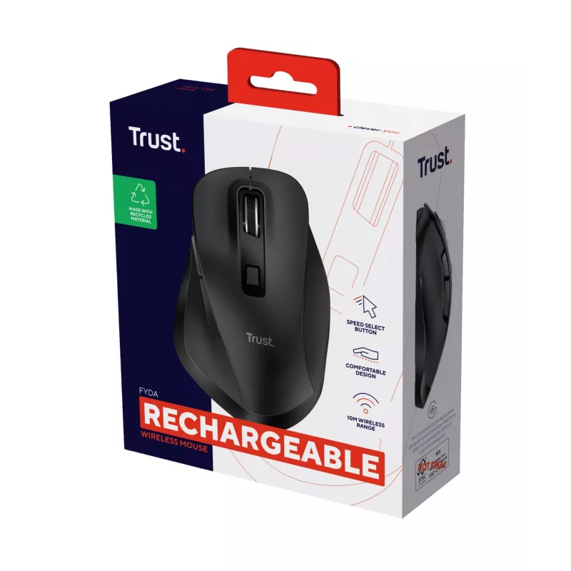 Pelė Trust Fyda RF Wireless + USB Type-A
