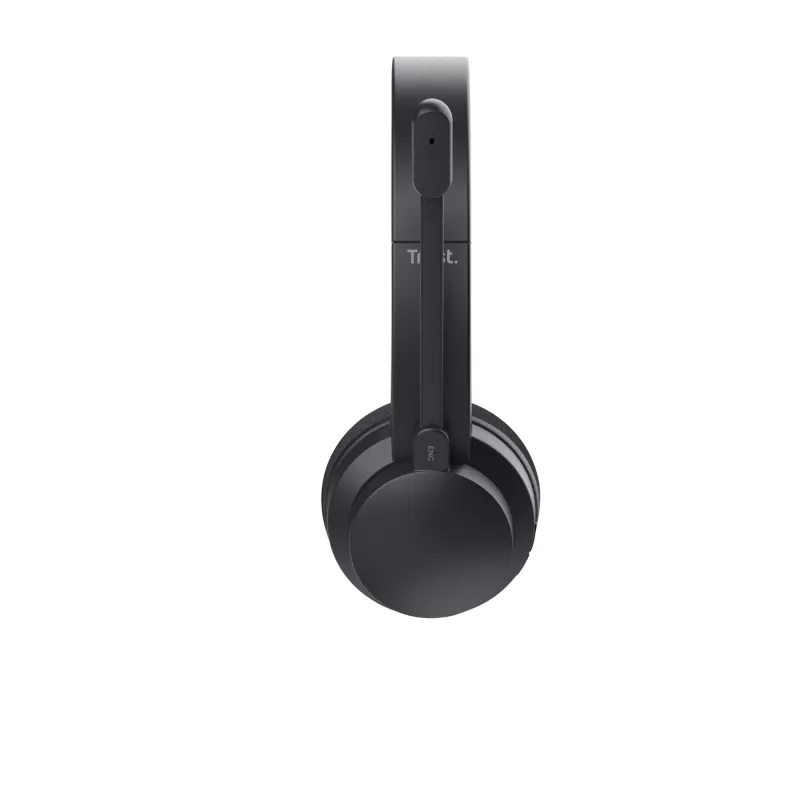 Trust Ayda ausinės laidinės ir belaidės ausinės ant galvos skambučiams/muzikai USB Type-C Bluetooth juodos