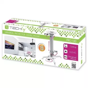 Techly projektoriaus lubinis laikiklis su prailginimu 380-580 mm sidabrinis ICA-PM 18S