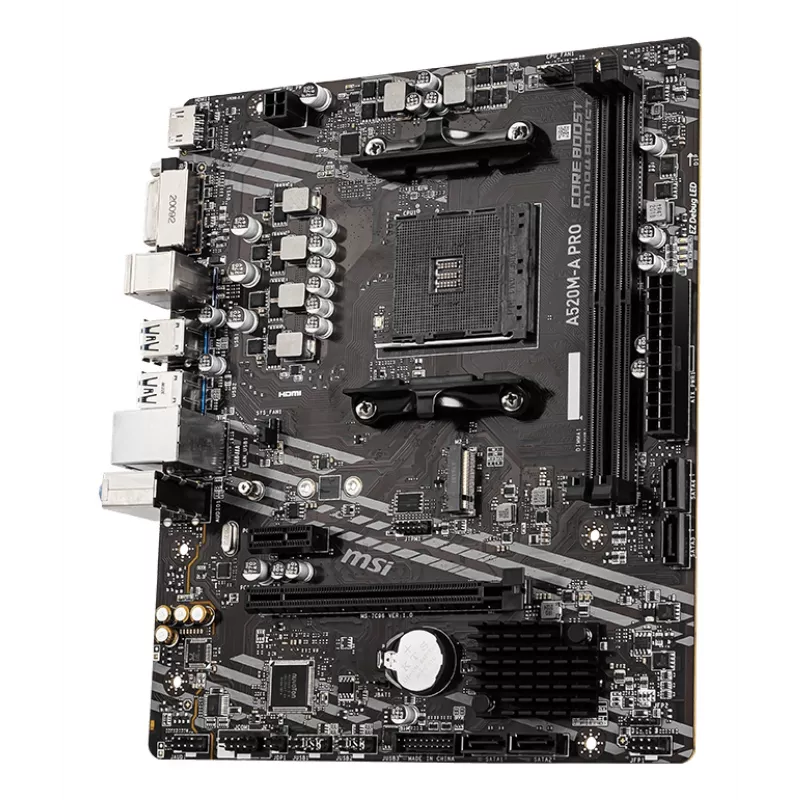 MSI A520M-A PRO pagrindinė plokštė AMD A520 Socket AM4 micro ATX