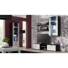 Plaukiojančių lentynų rinkinys Cama Meble SOHO 1250×200×200 mm, medžio drožlių plokštė, juoda matinė (dvi lentynos)