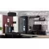 Plaukiojančių lentynų rinkinys Cama Meble SOHO 1250×200×200 mm, medžio drožlių plokštė, juoda matinė (dvi lentynos)