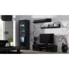 Plaukiojančių lentynų rinkinys Cama Meble SOHO 1250×200×200 mm, medžio drožlių plokštė, juoda matinė (dvi lentynos)