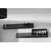 Plaukiojančių lentynų rinkinys Cama Meble SOHO 1250×200×200 mm, medžio drožlių plokštė, juoda matinė (dvi lentynos)