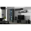 Plaukiojančių lentynų rinkinys Cama Meble SOHO, 2 vnt., 1250×200×200 mm, medžio drožlių plokštė, pilka matinė