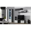 Plaukiojančių lentynų rinkinys Cama Meble SOHO, 2 vnt., 1250×200×200 mm, medžio drožlių plokštė, pilka matinė