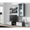 Plaukiojančių lentynų rinkinys Cama Meble SOHO, 2 vnt., 1250×200×200 mm, medžio drožlių plokštė, pilka matinė