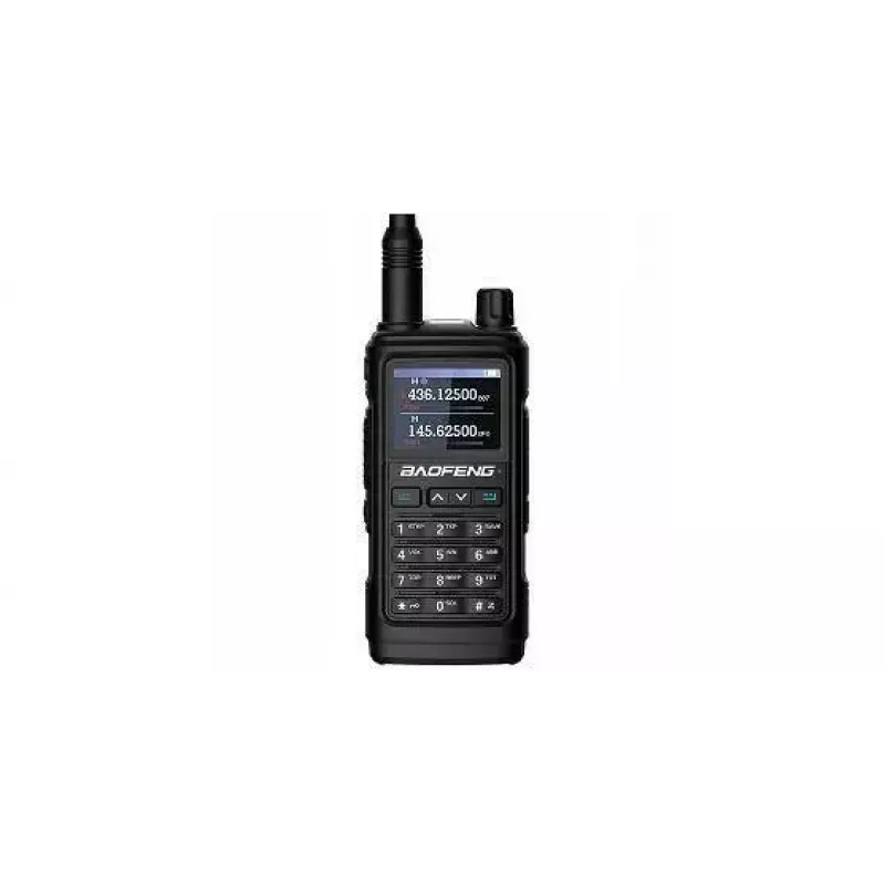 Nešiojamos racijos Baofeng UV-17E komplektas (2 vnt.) – 5 W, 1800 mAh, VOX, žibintuvėlis, FM radijas, iki 10 km, juodos