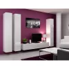 Pakraštinė spinta cama meble VIGO 180 — 1800×400×300 mm, balta/balta blizgi