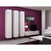 Pakraštinė spinta cama meble VIGO 180 — 1800×400×300 mm, balta/balta blizgi