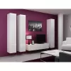 Pakraštinė spinta cama meble VIGO 180 — 1800×400×300 mm, balta/balta blizgi