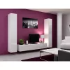 Pakraštinė spinta cama meble VIGO 180 — 1800×400×300 mm, balta/balta blizgi