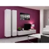 Pakraštinė spinta cama meble VIGO 180 — 1800×400×300 mm, balta/balta blizgi