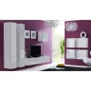 Pakraštinė spinta cama meble VIGO 180 — 1800×400×300 mm, balta/balta blizgi