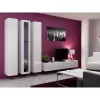 Pakraštinė spinta cama meble VIGO 180 — 1800×400×300 mm, balta/balta blizgi