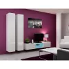 Pakraštinė spinta cama meble VIGO 180 — 1800×400×300 mm, balta/balta blizgi