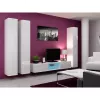 Pakraštinė spinta cama meble VIGO 180 — 1800×400×300 mm, balta/balta blizgi