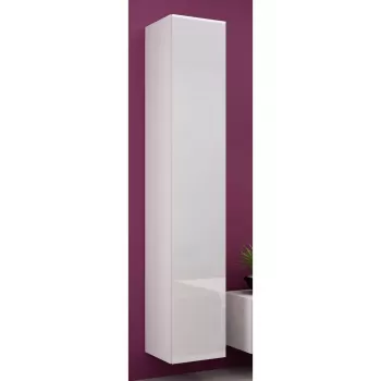 Pakraštinė spinta cama meble VIGO 180 — 1800×400×300 mm, balta/balta blizgi