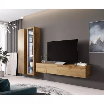 Sieninė spinta Cama Meble VIGO 180, 1800×400×300 mm, Wotan ąžuolas