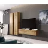 Sieninė spinta Cama Meble VIGO 180, 1800×400×300 mm, Wotan ąžuolas