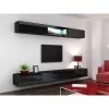 Sieninė spinta VIGO 90, 900×350×320 mm, juoda/juodas blizgesys