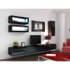 Sieninė spinta VIGO 90, 900×350×320 mm, juoda/juodas blizgesys