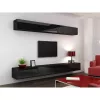 Sieninė spinta VIGO 90, 900×350×320 mm, juoda/juodas blizgesys