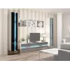 Sieninė lentyna cama meble VIGO NEW 180×40×30 cm balta/juoda blizgi