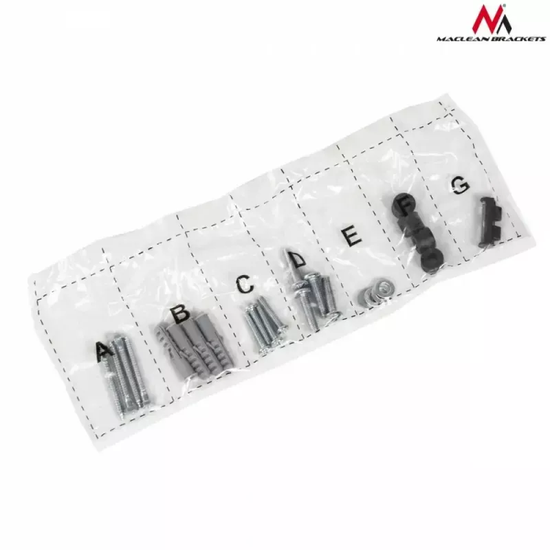 TV laikiklis sieninis MACLEAN MC-605, fiksuotas, VESA 75x75–600x400, iki 55 kg, 32–80 colių ekranams