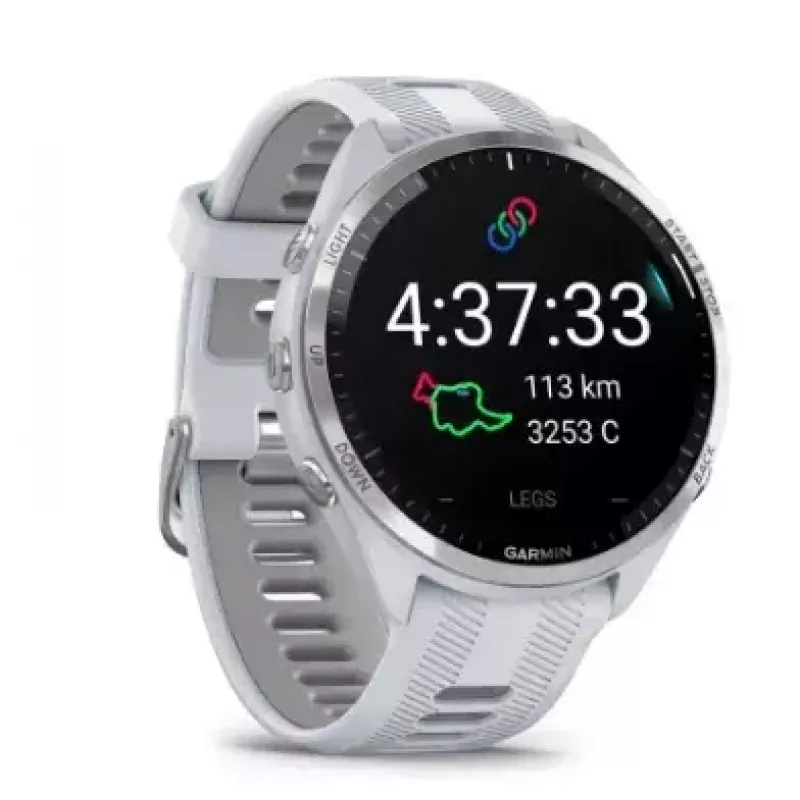 Garmin Forerunner 965 išmanusis laikrodis, 47 mm, 1,4 col. AMOLED, 32 GB, GPS, baltos spalvos