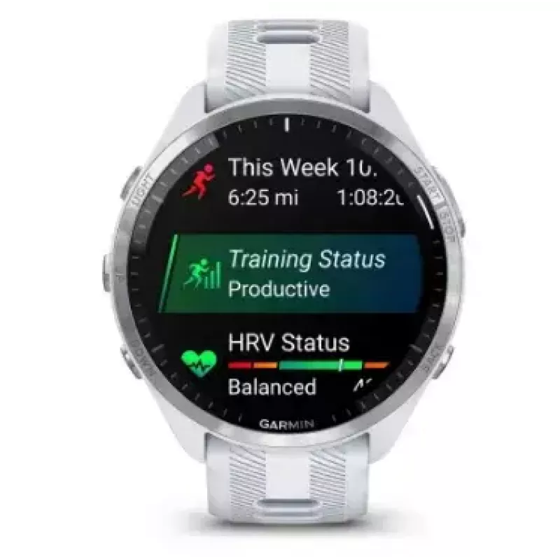 Garmin Forerunner 965 išmanusis laikrodis, 47 mm, 1,4 col. AMOLED, 32 GB, GPS, baltos spalvos